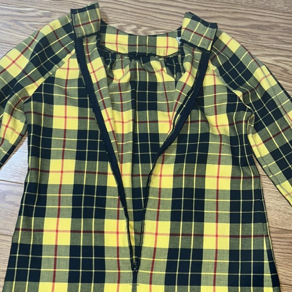 Miss Pat long sleeve, knee length Vintage Plaid yellow dress! - Picture 7 of 15